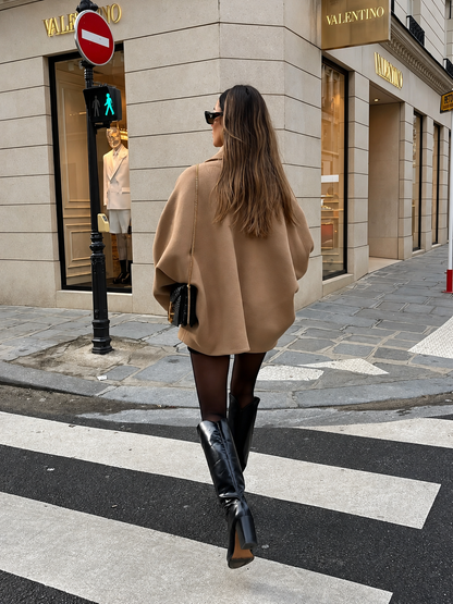 Manteau Court Oversize Camel